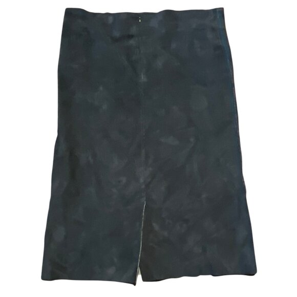 CoCo Pari Navy Suede Pencil Skirt With Back Slit Womens Size L - Picture 5 of 6
